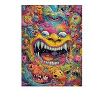 Colorful Monster Mash-Up Themed Jigsaw Puzzle for Adults, 500 PCS