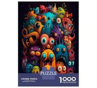 Colorful Monsters 1000 Piece Jigsaw Puzzle for Adults Paper Puzzle Game Night Fun Focus Gift 70x50cm/1000pcs