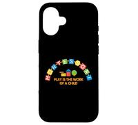 Colorful Montessori Education Play Is The Work Of A Child Case for iPhone 16