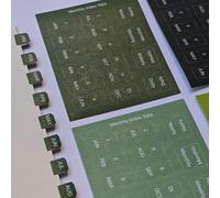 Colorful Monthly Separator Tabs Calendar Stickers for Study Notes, Reports, Manuals, Binders, Journals, Project Portfolios (Majesty)