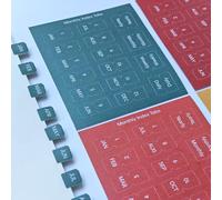 Colorful Monthly Separator Tabs Calendar Stickers for Study Notes, Reports, Manuals, Binders, Journals, Project Portfolios (Noble)