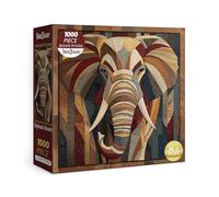 Colorful Mosaic Elephant Puzzles for Adults 1000 Pieces Fun, Challenging Animal Art Jigsaw Puzzles, Pretty Wildlife Fantasy Gorgeous Eyes Puzzle
