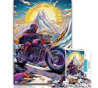 Colorful Motorcycles 1000 Piece Jigsaw Puzzle for Adults And Teenagers,Fun Games Every Piece Is Unique - Challenging Family Fun Game (38x26cm)