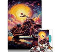 Colorful Motorcycles 1000 Piece Jigsaw Puzzles for Adults & Teens,Fun Games Every Piece Is Unique - Challenging Family Fun Game 50x75cm