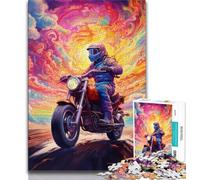 Colorful Motorcycles Adult Puzzles 1000 Pieces,Challenging To Complete But Fun And Humorous Birthday Present,Gifts,Wall Art 38x26cm