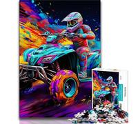 Colorful Motorcycles Jigsaw Puzzles for Teenagers 1000 Pieces,Pattern Assembly Fun at Home Activities,Birthday Present,Travel Gifts 50x75cm