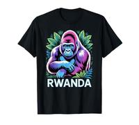 Colorful Mountain Gorilla Rwanda, Fun Tropical Wildlife T-Shirt
