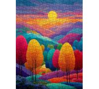 Colorful Mountain Road Jigsaw Puzzle 6000 Piece, Puzzles for Adults 6000, The Impossible Challenge, Jigsaw Puzzle Games Classic Educational, Wooden Puzzles, for Home Wall Decoration Gift FNKL1-135