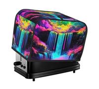 Colorful Mountain Waterfall Rainbow Forest Toaster Cover 2 Slice Kitchen Small Appliance Covers With Pockets Dust And Fingerprint Protectio