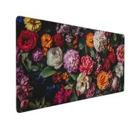 Colorful Mouse Mat 800x400 mm Large Mouse Pad Flower Waterproof Desk Mat with Non-Slip Rubber Base, Smooth Surface to Improve Precision and Speed, xxl Gaming Mousepad for Computer, PC, Laptop 2S-519