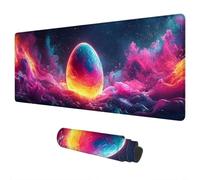Colorful Mouse Mat Large 800x300 mm Gaming Mouse Pad Egg Mousepad, Waterproof Desk Pad Keyboard Mat for Computer Accessories, Mousemat with Non-Slip Base Stitched Edges for Gifts for Men Office K-14