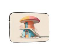 Colorful Mushroom House All Over Print Laptop Sleeve Slim Protective Computer Case Portable Zipper Notebook Cover Carrying Bag 17 inch