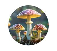 Colorful Mushroom Image Button Pins 1 Pc, 2.4 Inch Round Button Badges Metal Personalized Picture Photo Pin Buttons Kit For Craft Supplies Christmas Diy Party Projects, 1 PC, One Size