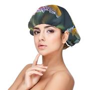 Colorful Mushroom Image Satin Bonnet Silk Bonnet, Hair Bonnet For Sleeping, Soft Double Layer Silk Sleeping Cap Hair Wrap For Women Natural Curly Braided Long Hair