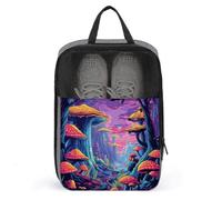 Colorful Mushroom Image Shoe Bag Shoe Bags for Travel Waterproof Shoe Bag Shoes Storage Organizer with Zipper & Handle Sneaker Bag Shoe Pouch Golf Shoe Bag Soccer Cleat Bag, style, One Size, Shoe Bags