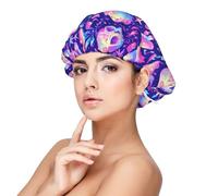 colorful mushroom Skull rainbow Silk Bonnet for Sleeping Women Men - Adjust Satin Bonnet for Sleeping, Soft Comfrt Hair Bonnet for Sleeping