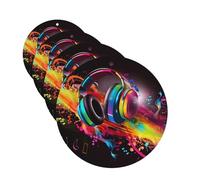 Colorful Music Car Air Fresheners Cards 4 Pcs Hanging Fragrance Scented Cards Long-Lasting Car Aromatherapy Tablets for Wardrobe Bathroom Car Interior Mirror Pendant Gifts