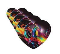 Colorful Music Car Air Fresheners Cards 4 Pcs Hanging Fragrance Scented Cards Long-Lasting Car Aromatherapy Tablets for Wardrobe Bathroom Car Interior Mirror Pendant Gifts