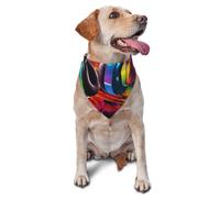 Colorful Music Dog Bandana Pet Scarf Accessories for Small Medium Dogs Cats Photo Prop, Triangle Pet Bandanas Adjustable Puppy Bib Washable Dog Kerchief Puppy Neckerchief