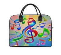 Colorful Music Duffel Bag Lightweight Travel Gym Bags Large Capacity Tote Bag for Daily Storage Works Trips
