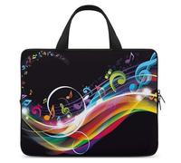 Colorful Music Laptop Case Thin Laptop Sleeve with Handle Portable Laptop Bag Water Resistant Computer Case Neoprene Computer Sleeve Bag for Men Women