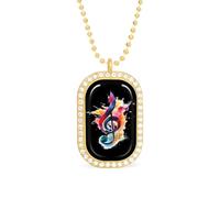 Colorful Music Note Custom Photo Necklace Personalized Picture Pendant Memory Jewelry for Women