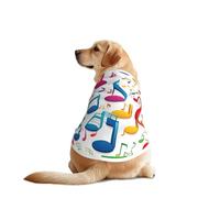 Colorful Music Notes 1 Print Dog Shirts for Pet, Soft Breathable Vest Lightweight Stretchy Pet T-Shirt for Medium Dog