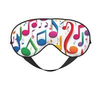 Colorful Music Notes 1 Sleep Mask,100% Natural Mulberry Silk Eye Mask with, Ultra-Soft Eye Covers for Sleeping, Travel, Nap