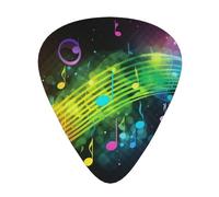 Colorful Music Notes 12 Pack Guitar Plectrums With Storage Case, 0.46/0.71/0.96mm, Including Thin, Medium Thick Guitar Plectrums For Electric Guitars Bass Ukulele