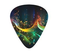 Colorful Music Notes 12 Pack Guitar Plectrums With Storage Case, 0.46/0.71/0.96mm, Including Thin, Medium Thick Guitar Plectrums For Electric Guitars Bass Ukulele