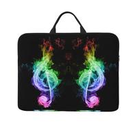Colorful Music Notes 14 Inch Printed Laptop Sleeve, 600d Oxford-Cloth Shockproof Laptop Case With Thickened Pearl Cotton,Waterproof Portable Laptop Handbag Cover