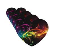 Colorful Music Notes Car Air Freshener Cards Set of 4 Pieces Long Lasting Hanging Scented Cards for Bedroom Wardrobe Car Aromatherapy Tablets for Men Women Rearview Mirror Pendant