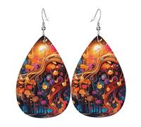 Colorful Music Notes Leather Earrings, Women'S Accessories, Suitable For Everyday Wear, Commuting And Travel.