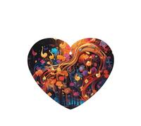 Colorful Music Notes Pattern Car Air Fresheners 4 Pcs Heart Shape Hanging Aromatherapy Tablets Scented Fresheners For Bedroom Bathroom