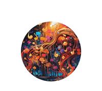 Colorful Music Notes Pattern Car Air Fresheners 6 Pcs Round Shape Hanging Aromatherapy Tablets Scented Fresheners For Bedroom Bathroom