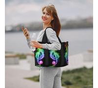 Colorful Music Notes Print Carry On Overnight Bag,Travel Duffel Bag,Personal Item Bag,for Travel, Gym Sports Weekender