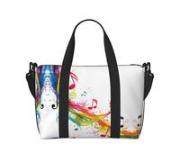 Colorful Music Notes Print Carry On Overnight Bag,Travel Duffel Bag,Personal Item Bag,for Travel, Gym Sports Weekender