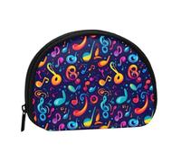 Colorful Music Notes Print Coin Purse - Mini Coin Purses for Women, Cute Small Change Purse Coins Pouch