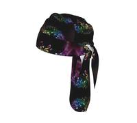 Colorful Music Notes Print Cycling Headwrap Under Helmet Skull Cap Sweat Wicking Quick Dry for Patriotic Event Gift