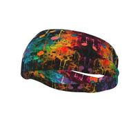 Colorful Music Notes Print Elastic Headbands for Women Sports Head Wrap Unisex Sweatbands,for Workout Yoga Running