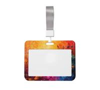Colorful Music Notes Print Horizontal Card Badge Holder Appropriate for Teachers Students Doctors Office Staff
