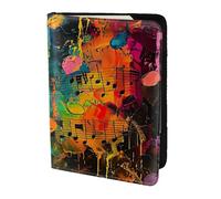 Colorful Music Notes print Passport Cover, Passport Holder Cover Wallet Passport Wallet Case for Cards and Documents