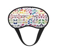 Colorful Music Notes Print Sleep Mask Soft Cover Eye No Pressure for Sleeping, Eye Masks for Side Sleepers
