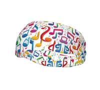 Colorful Music Notes Print Sweatbands Sports Headband for Men Women,Athletic Sweatband for Tennis,Basketball,Running,Gym