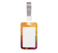 Colorful Music Notes Print Vertical Card Badge Holder Appropriate for Teachers Students Doctors Office Staff