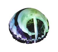 Colorful Music Notes Printed Double Layer Lined Shower Cap,Shower Caps For Women Reusable