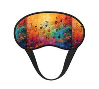 Colorful Music Notes Sleep Mask 100% Light Blocking Eye Mask for Sleeping, Sleep Mask for Unisex for Travel/Nap