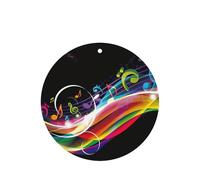 Colorful Music Printing 10 Pcs Car Air Freshener Fragrant Sheets,Car Hanging Accessories With Strings For Decor