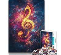 Colorful Music Symbols 1000 Piece Jigsaw Puzzles for Teenagers,Decompressing Intellectual Educational Toy Great Gifts And Toys (75x50cm)