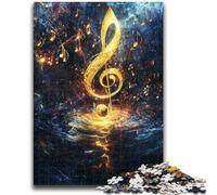 Colorful Music Symbols Jigsaw Puzzles for Adults 1000 Pieces,Stress Reliever Difficult Challenge Suitable for Desktop Decoration (50x75cm)